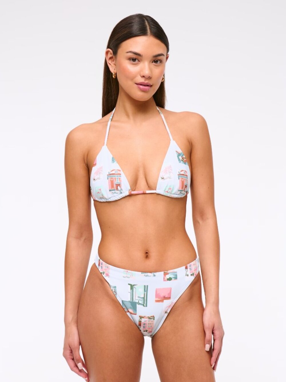 NWT Abercrombie & Fitch Mid Rise High-Leg Moderate Bottom Swim Bottom Size Small